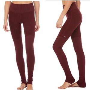 Alo High-Waist Goddess Leggings Burgundy Size S